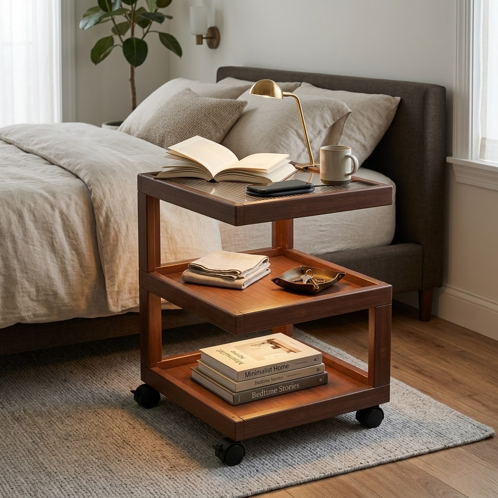 Minimalist Mobile Nightstand & Side Table
