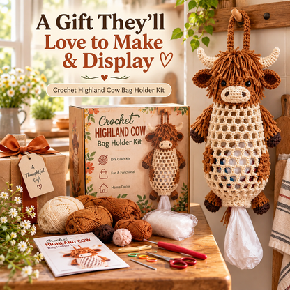 🔥Last Day 50% OFF - Crochet Animal Bag Holder DIY Kit – Cute & Functional Hanging Storage Craft Kit(📦Buy 2 Free Shipping)