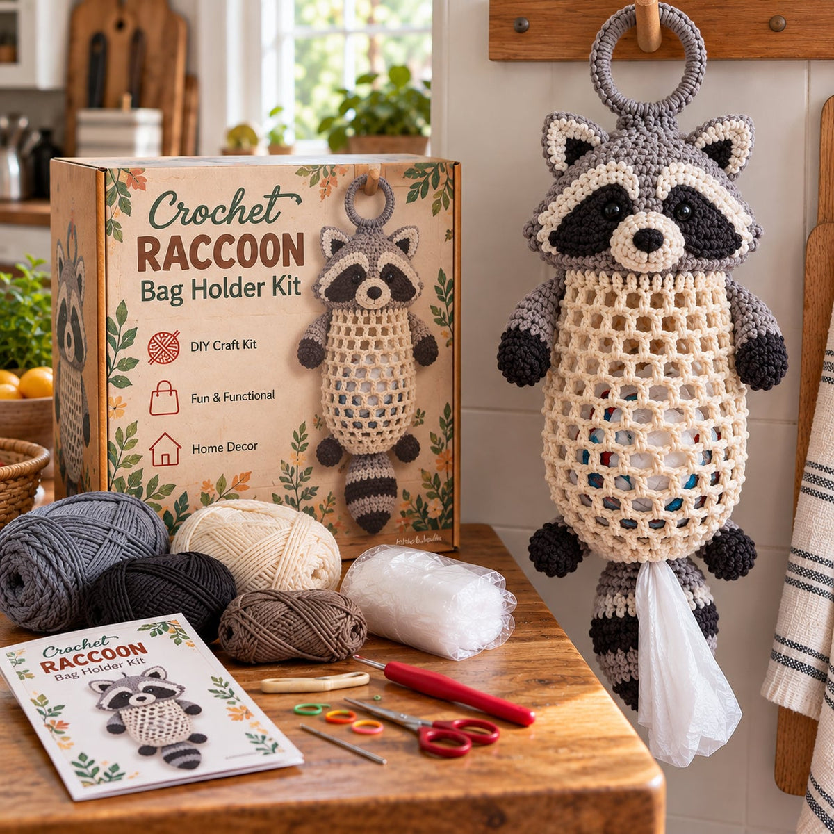 🔥Last Day 50% OFF - Crochet Animal Bag Holder DIY Kit – Cute & Functional Hanging Storage Craft Kit(📦Buy 2 Free Shipping)