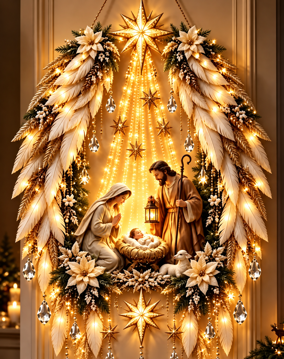 ✨ Last Day – 50% OFF! ✝️ Bethlehem Star of Faith – Lighted Nativity Wall Decor