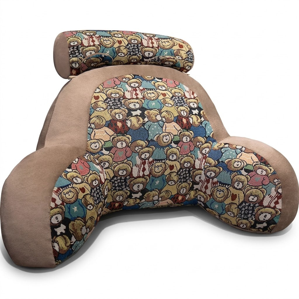 Retro Bedside Backrest with Lumbar Support