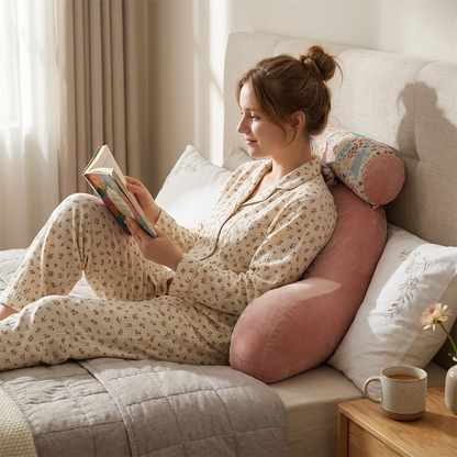 Retro Bedside Backrest with Lumbar Support